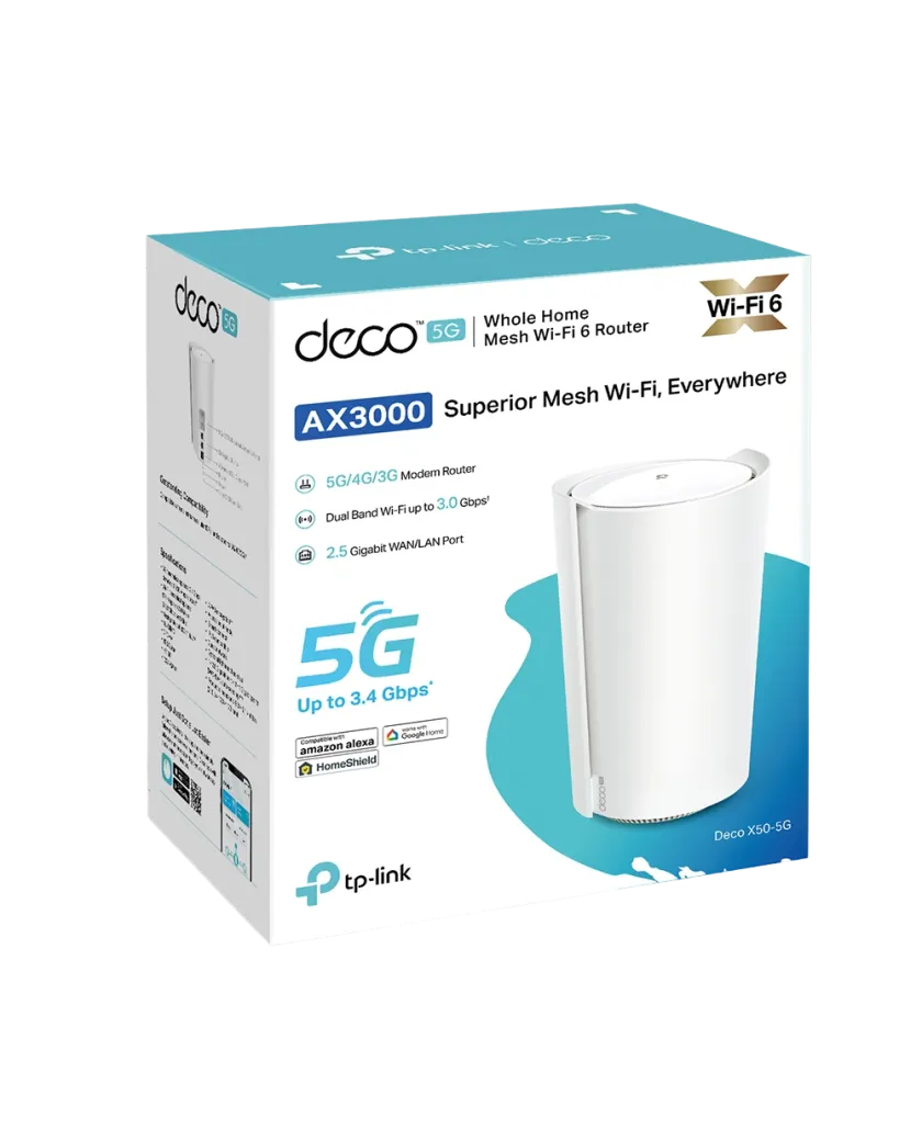 TP-Link Deco X50-5G (1-pack) / AX3000 Mesh-система Wi-Fi 6 с 5G модемом