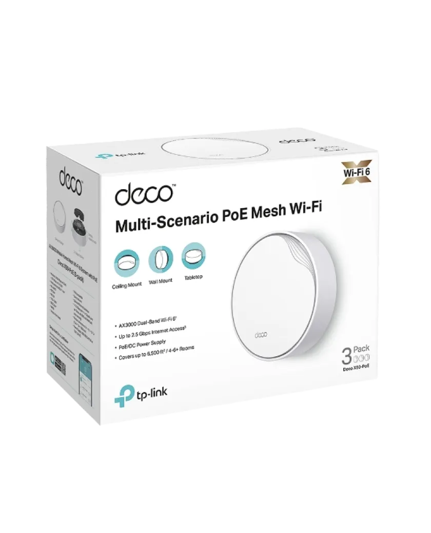 TP-Link Deco X50-PoE (3-Pack) / AX3000 Mesh-система Wi-Fi 6 с поддержкой PoE