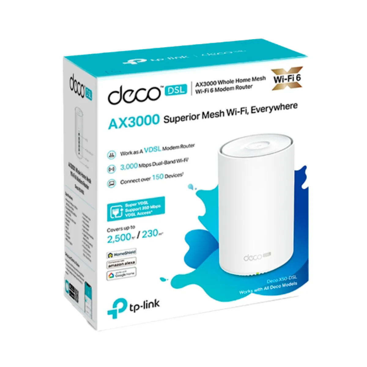 TP-Link Deco X50-DSL (1-Pack) / AX3000 Mesh-система Wi-Fi 6 с VDSL-модемом
