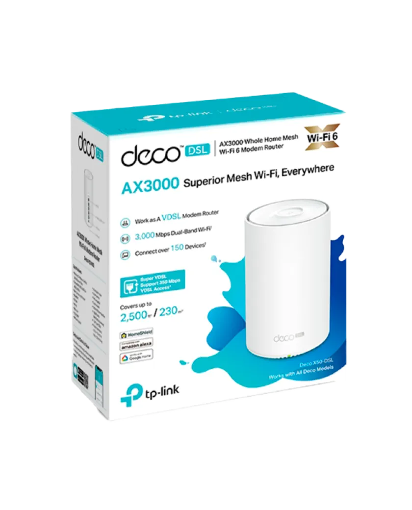 TP-Link Deco X50-DSL (1-Pack) / AX3000 Mesh-система Wi-Fi 6 с VDSL-модемом