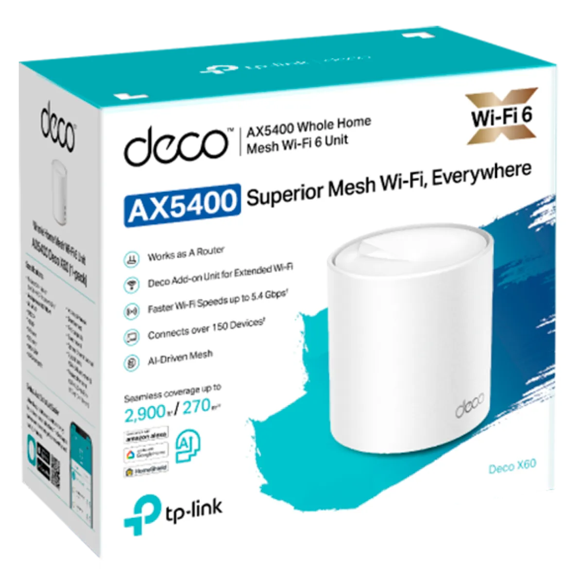 TP-Link Deco X60 (1-Pack) / AX5400 Mesh-система Wi-Fi 6