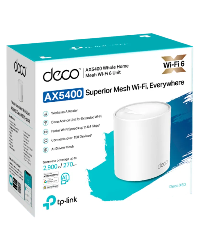 TP-Link Deco X60 (1-Pack) / AX5400 Mesh-система Wi-Fi 6