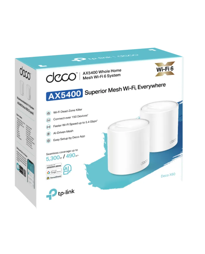 TP-Link Deco X60 (2-Pack) / AX5400 Mesh-система Wi-Fi 6