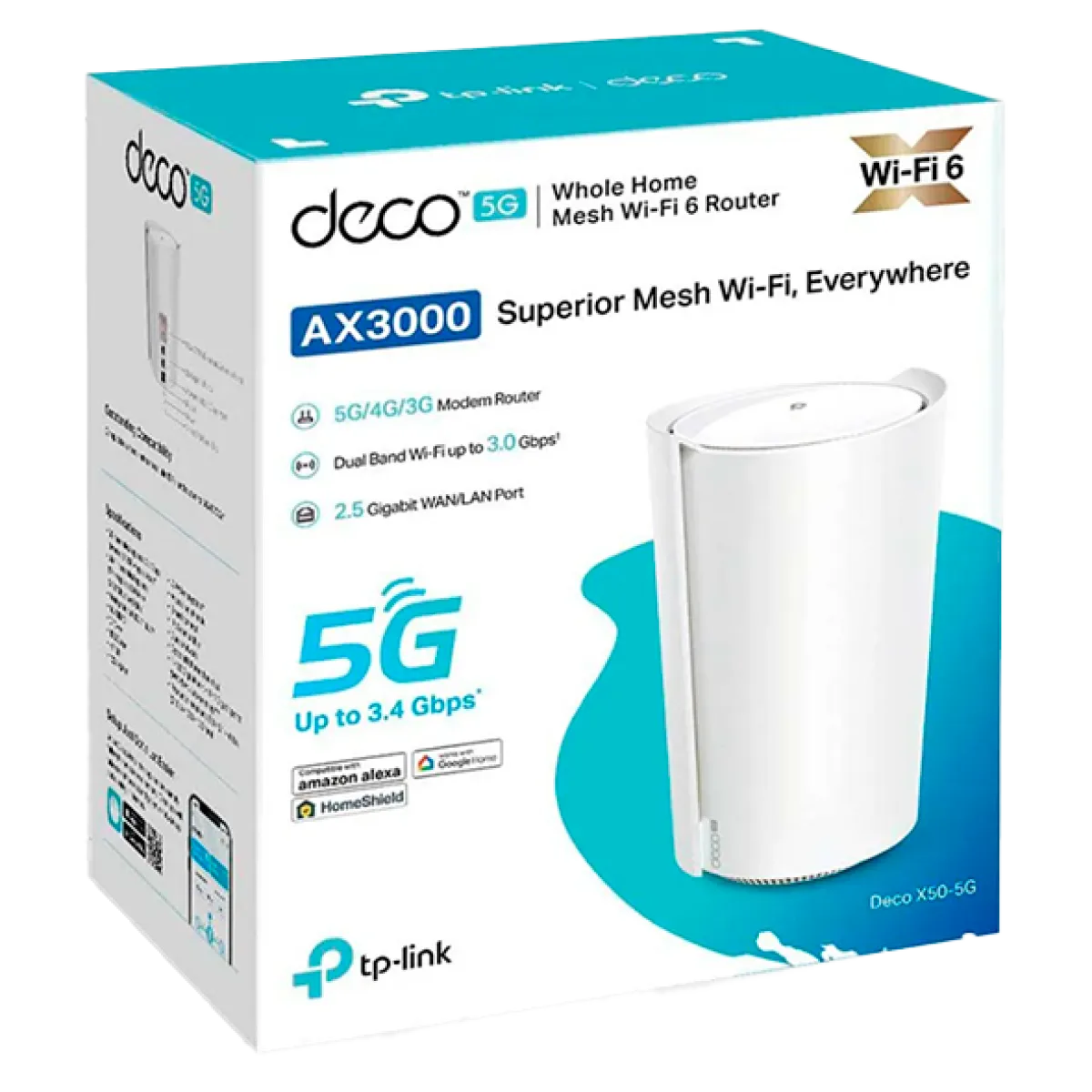 TP-Link Deco X80-5G (1-Pack) / AX6000 Mesh-система Wi-Fi 6 с 5G модемом