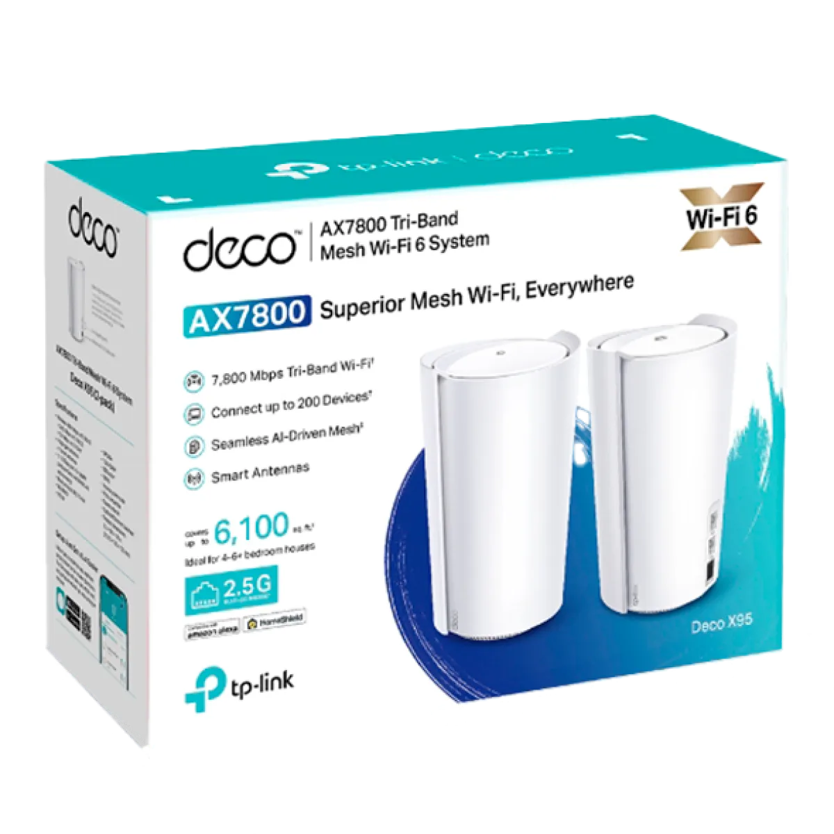 TP-Link Deco X95 (2-Pack) / AX7800 Трехдиапазонная Mesh-система Wi-Fi 6