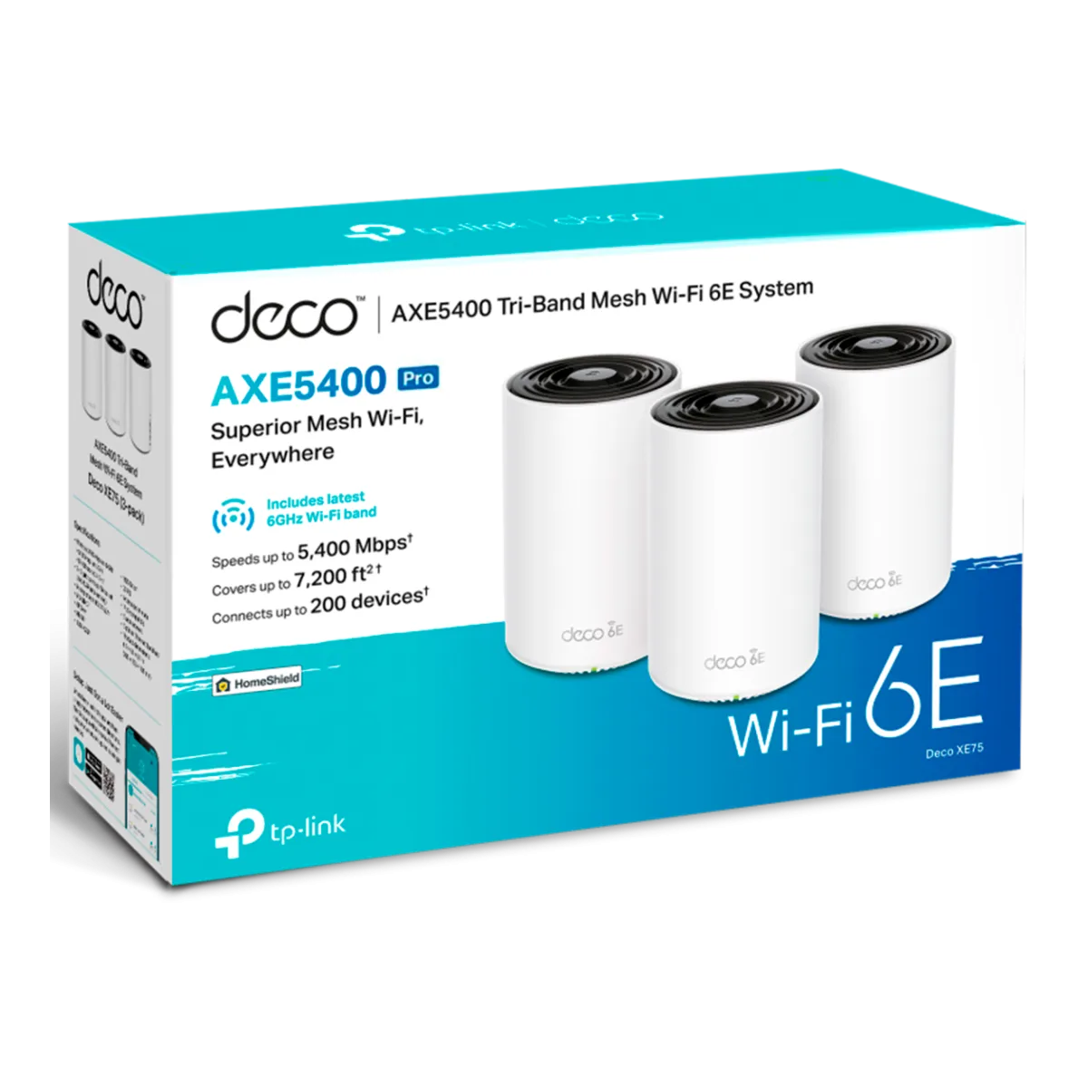 TP-Link Deco XE75 Pro (3-Pack) / AXE5400 Трехдиапазонная Mesh-система Wi-Fi 6E
