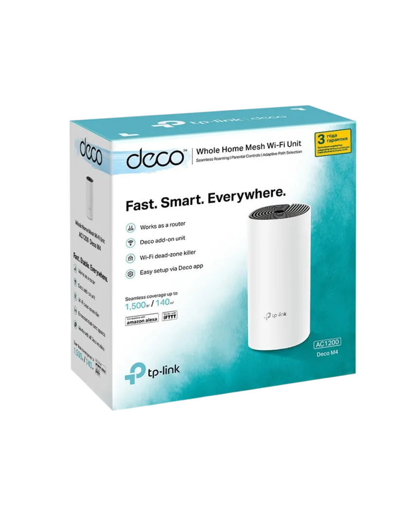 TP-Link Deco M4 (1-Pack) / AC1200 Модуль домашней Mesh-системы Wi-Fi