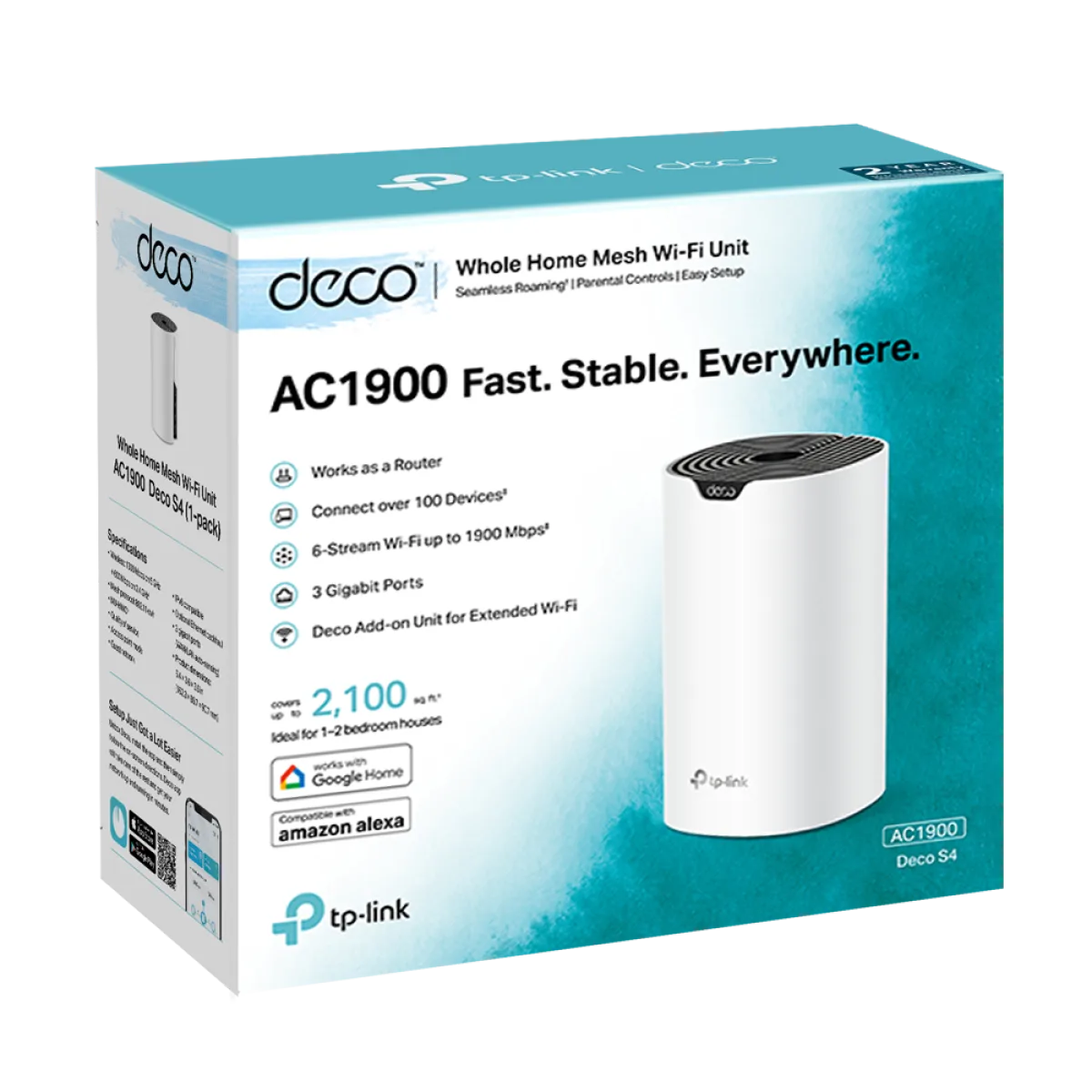 TP-Link Deco S4 (1-Pack) / AC1200 Модуль домашней Mesh-системы Wi-Fi
