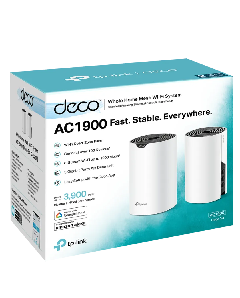 TP-Link Deco S4 (2-Pack) / AC1200 Домашняя Mesh-система Wi-Fi