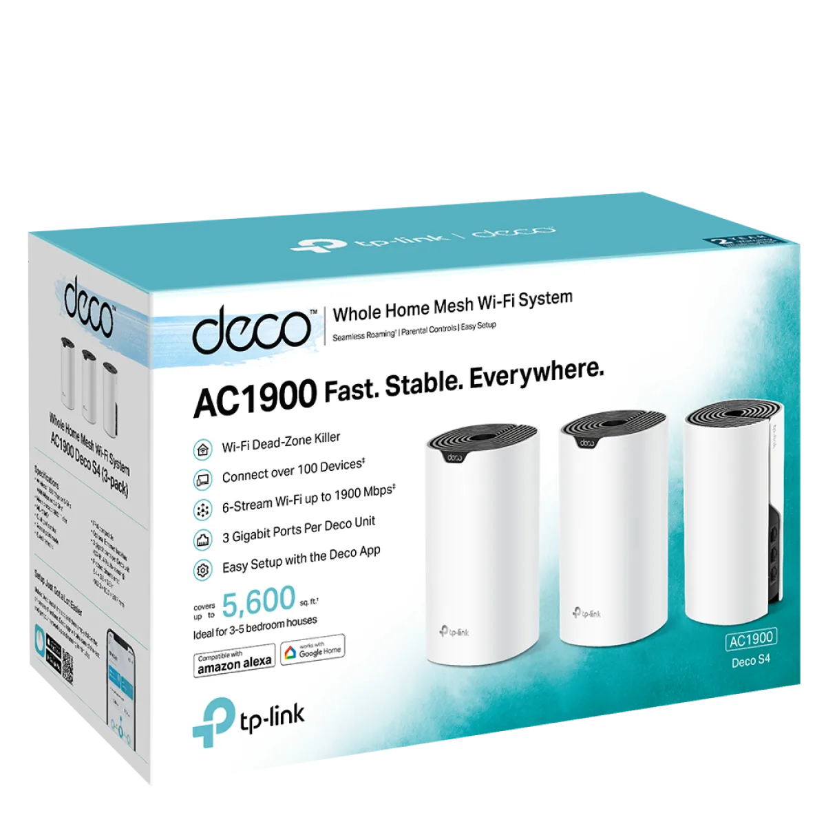 TP-Link Deco S4 (3-Pack) / AC1200 Домашняя Mesh-система Wi-Fi