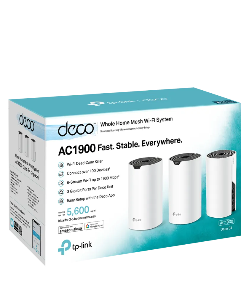TP-Link Deco S4 (3-Pack) / AC1200 Домашняя Mesh-система Wi-Fi