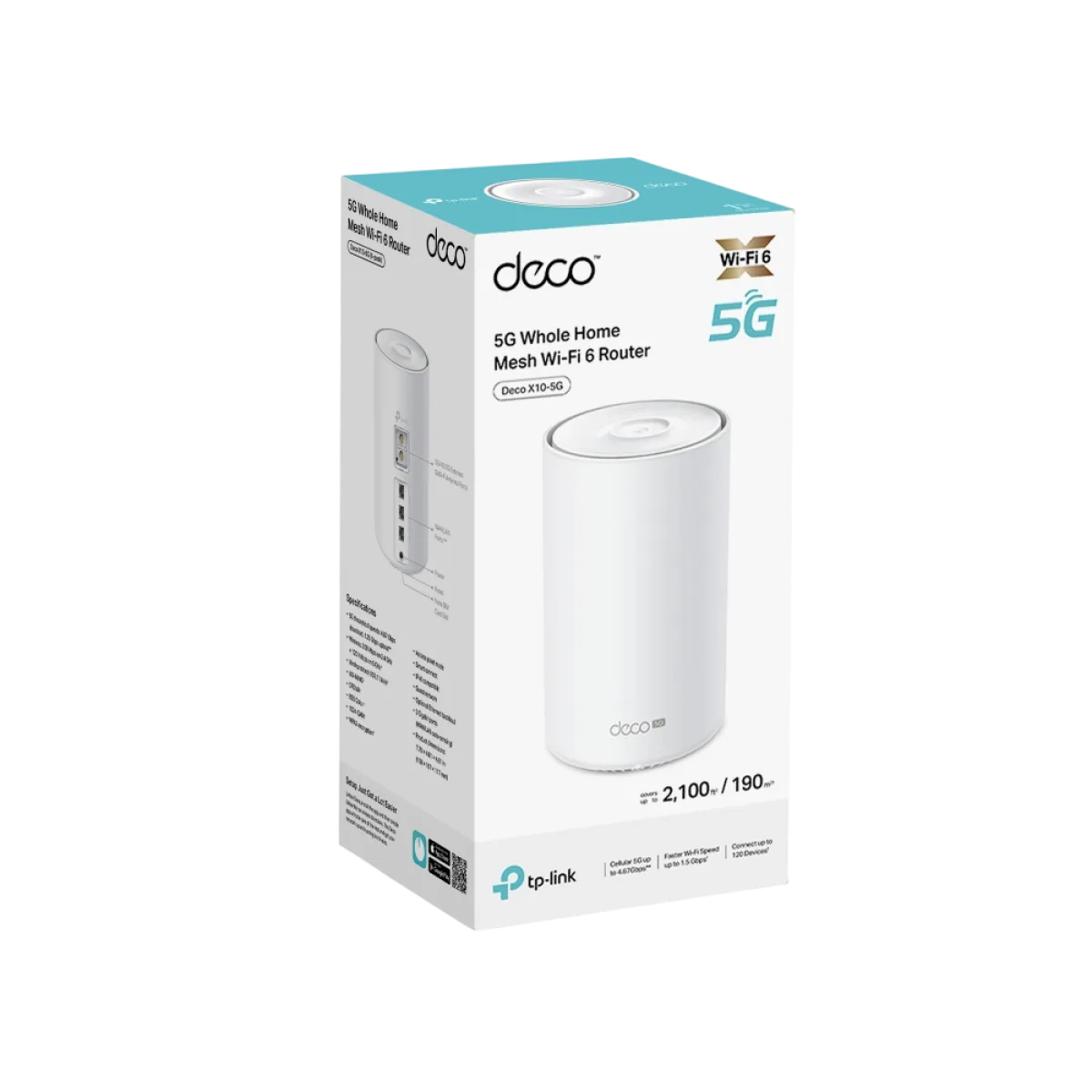 TP-Link Deco X10-5G (1-Pack) / 5G AX1500 Mesh-маршрутизатор Wi-Fi 6 с Nano-SIM