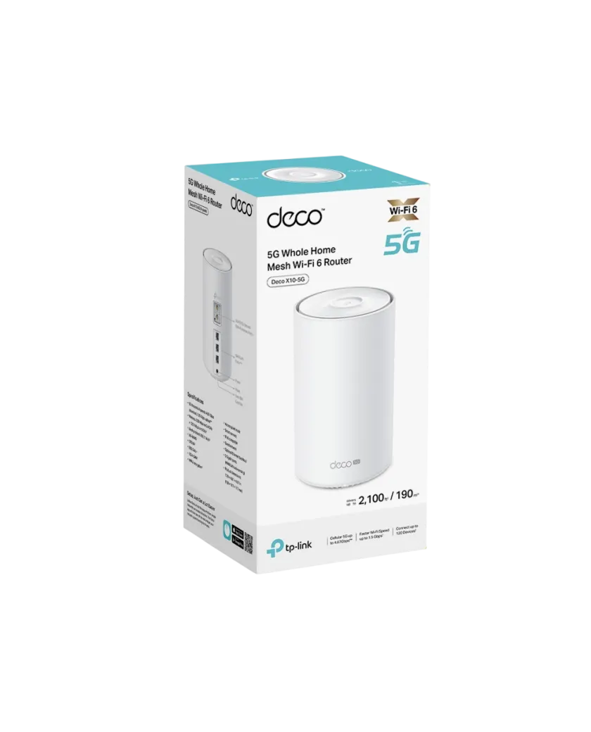 TP-Link Deco X10-5G (1-Pack) / 5G AX1500 Mesh-маршрутизатор Wi-Fi 6 с Nano-SIM