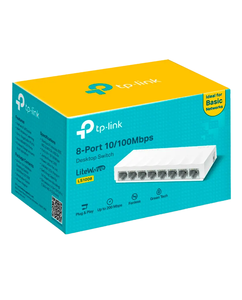 TP-Link LS1008 / 8-портовый настольный коммутатор 10/100 Мбит/с