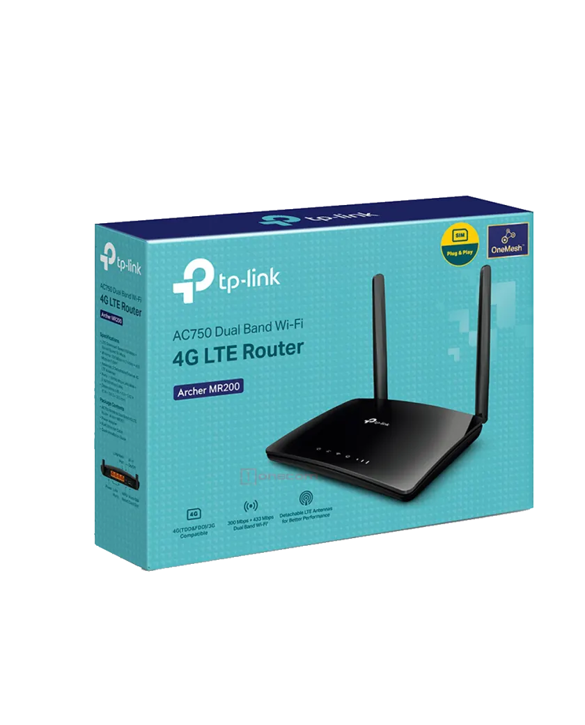TP-Link Archer MR200 / AC750 Двухдиапазонный беспроводной маршрутизатор с 4G LTE co слотом для SIM-карты