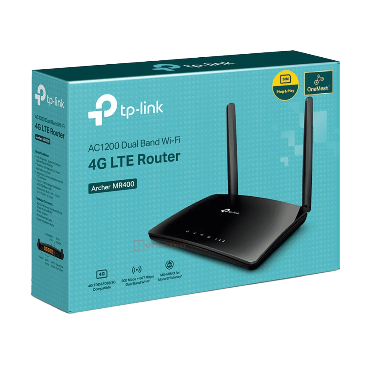 TP-Link Archer MR400 / AC1200 Двухдиапазонный беспроводной маршрутизатор с 4G LTE co слотом для SIM-карты