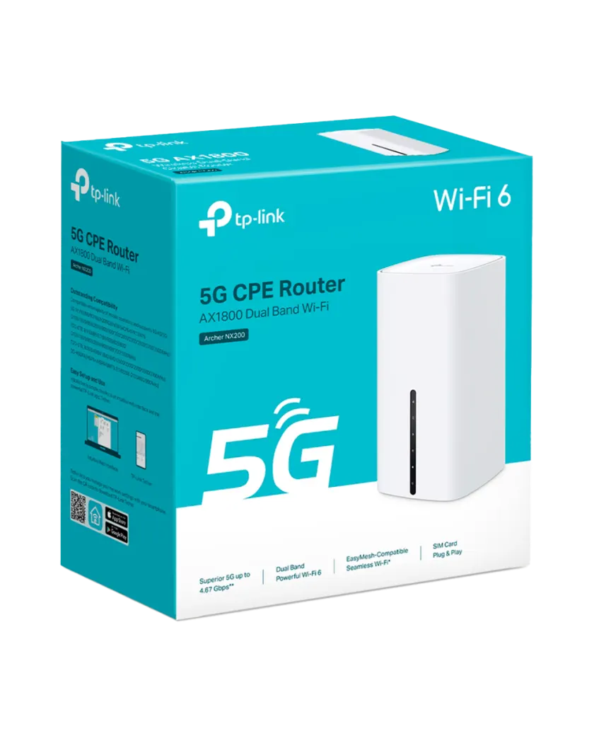 TP-Link Archer NX200 5G / AX1800 Двухдиапазонный беспроводной гигабитный 5G-маршрутизатор
