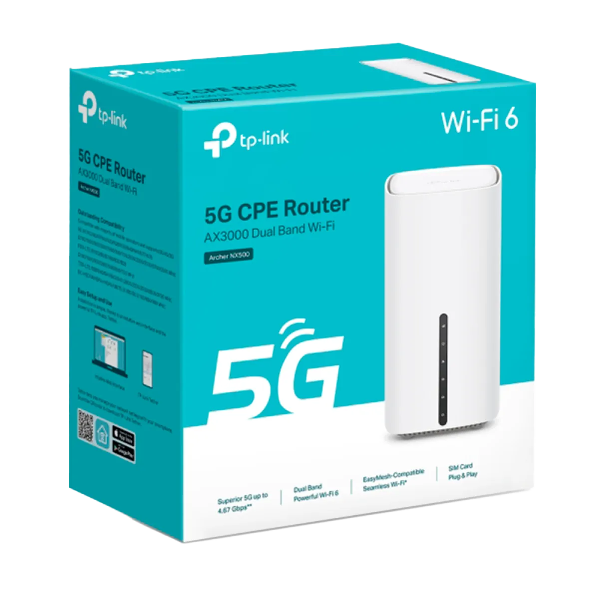 TP-Link Archer NX500 5G / AX3000 Двухдиапазонный беспроводной гигабитный 5G-маршрутизатор