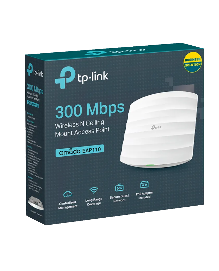 TP-Link Omada EAP110 / 300Mbps Беспроводная потолочная точка доступа Wi-Fi
