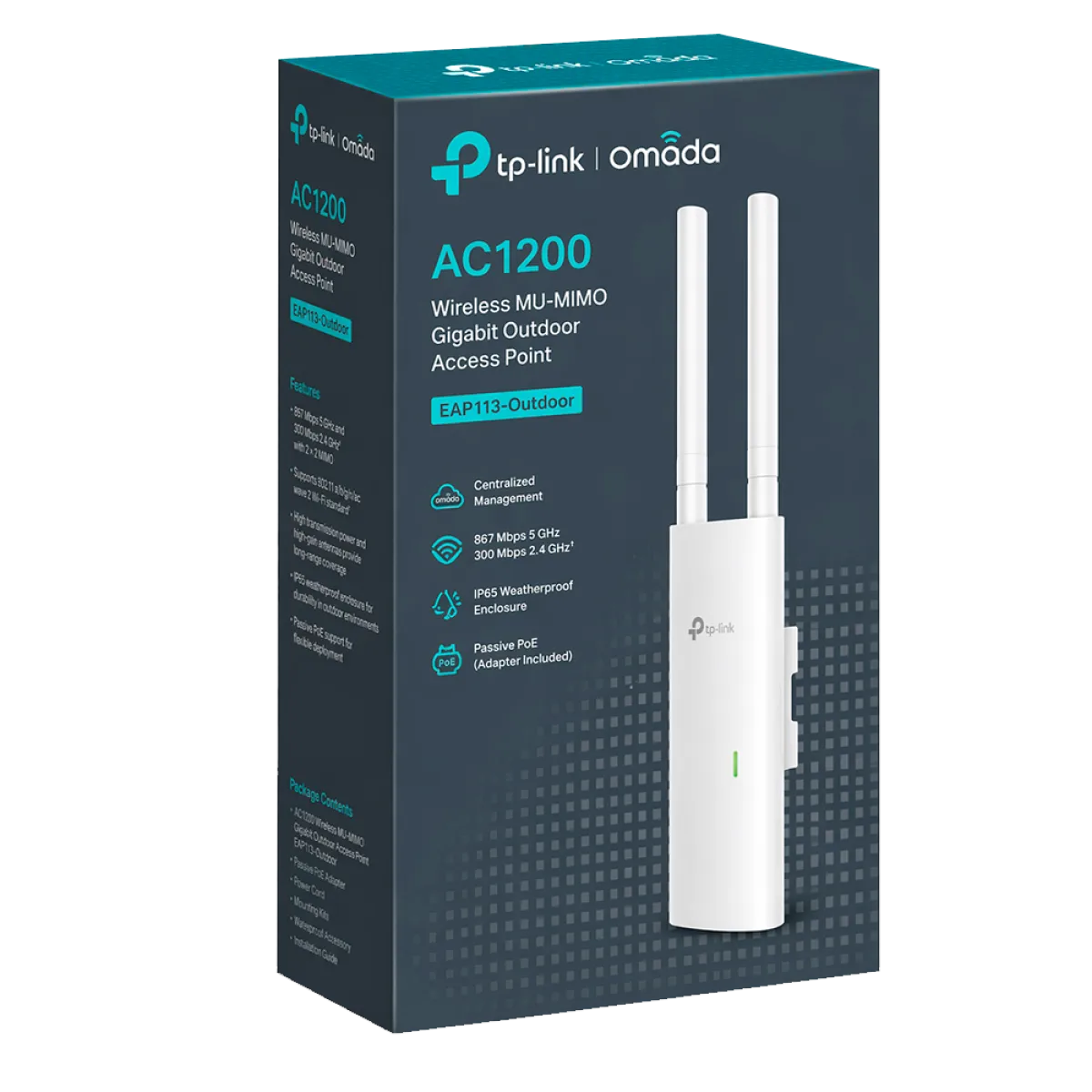 TP-Link Omada EAP113-Outdoor / 300Mbps Беспроводная точка доступа Wi-Fi для наружного использования
