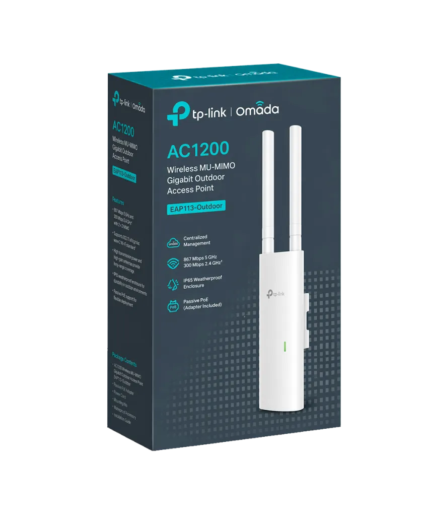 TP-Link Omada EAP113-Outdoor / 300Mbps Беспроводная точка доступа Wi-Fi для наружного использования