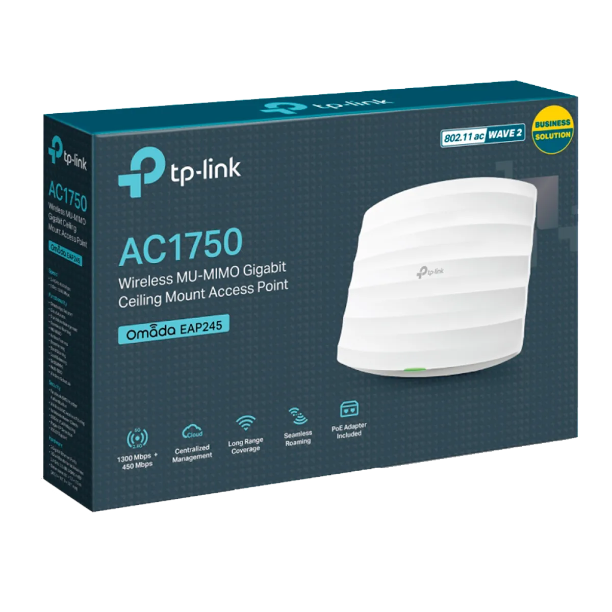 TP-LInk Omada EAP245 BOX / AC1750 Гигабитная беспроводная потолочная точка доступа Wi-Fi