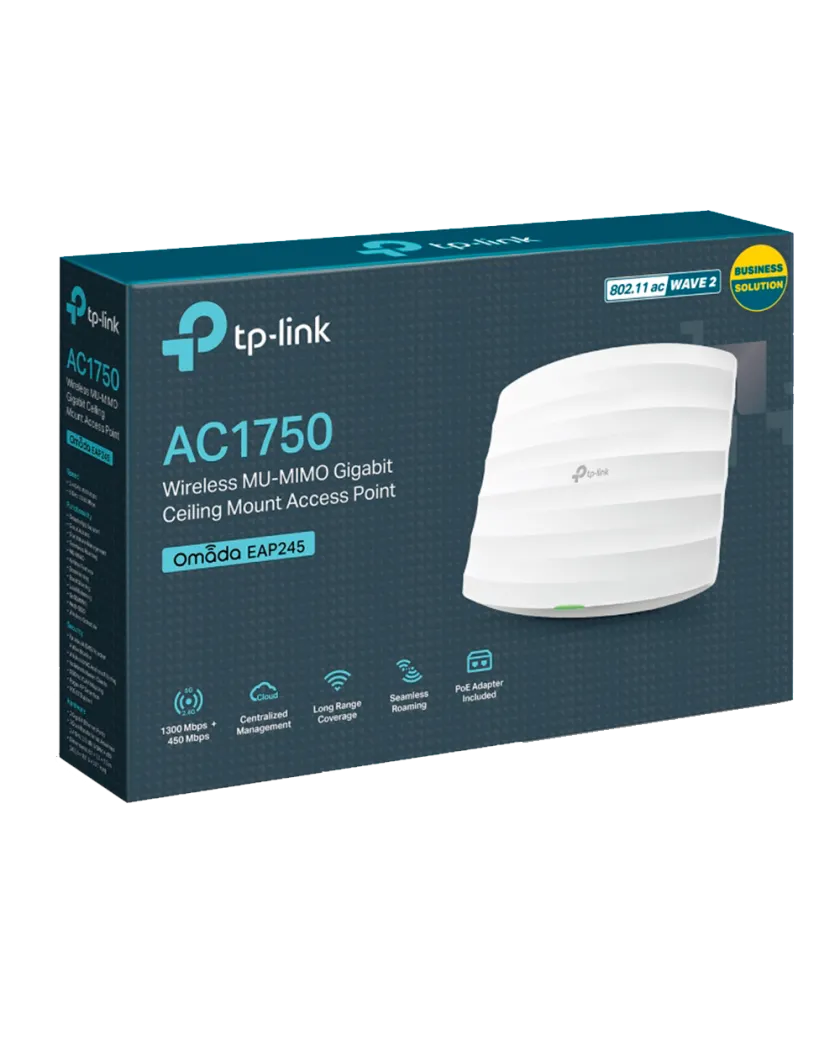 TP-LInk Omada EAP245 BOX / AC1750 Гигабитная беспроводная потолочная точка доступа Wi-Fi