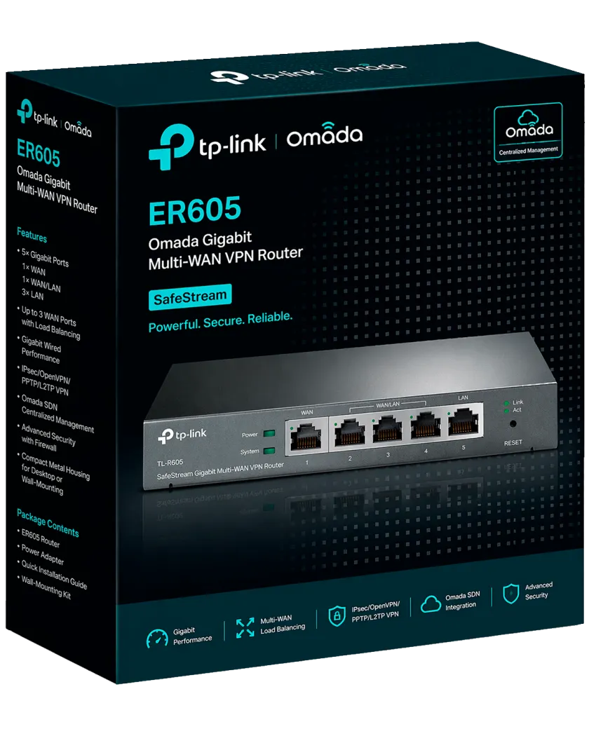 TP-Link Omada ER605 / Гигабитный VPN-маршрутизатор Omada