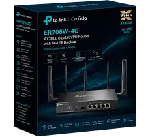 TP-Link Omada ER706WP-4G / AX3000 Гигабитный VPN-маршрутизатор Omada 4G+ Cat6