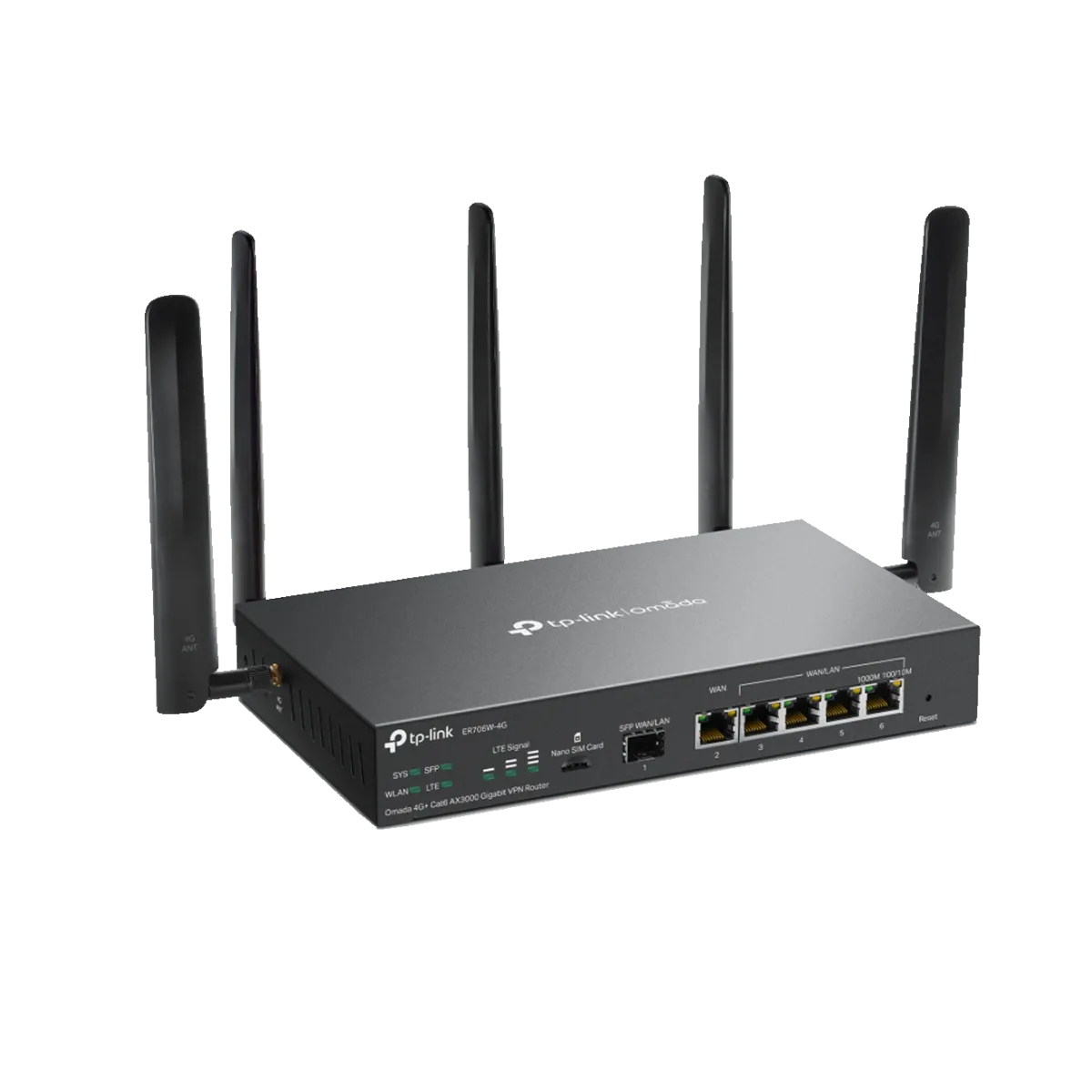 TP-Link Omada ER706W-4G / AX3000 Гигабитный VPN маршрутизатор Omada 4G+ Cat6