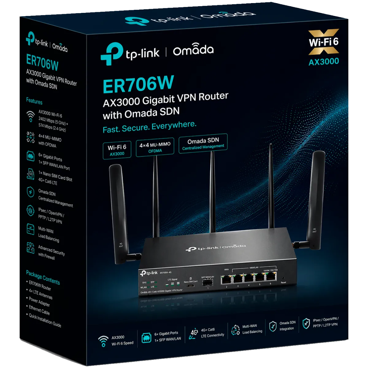 TP-Link Omada ER706W / AX3000 Гигабитный VPN-маршрутизатор Omada