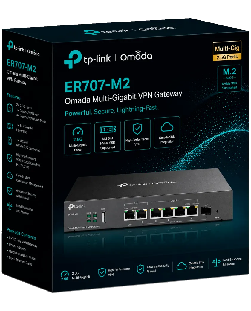 TP-Link Omada ER707-M2 / Многогигабитный VPN маршрутизатор