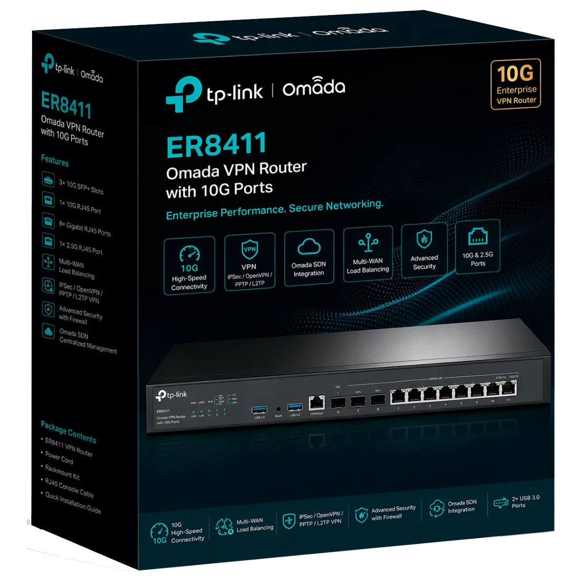TP-Link Omada ER8411 / VPN маршрутизатор Omada с портами 10G