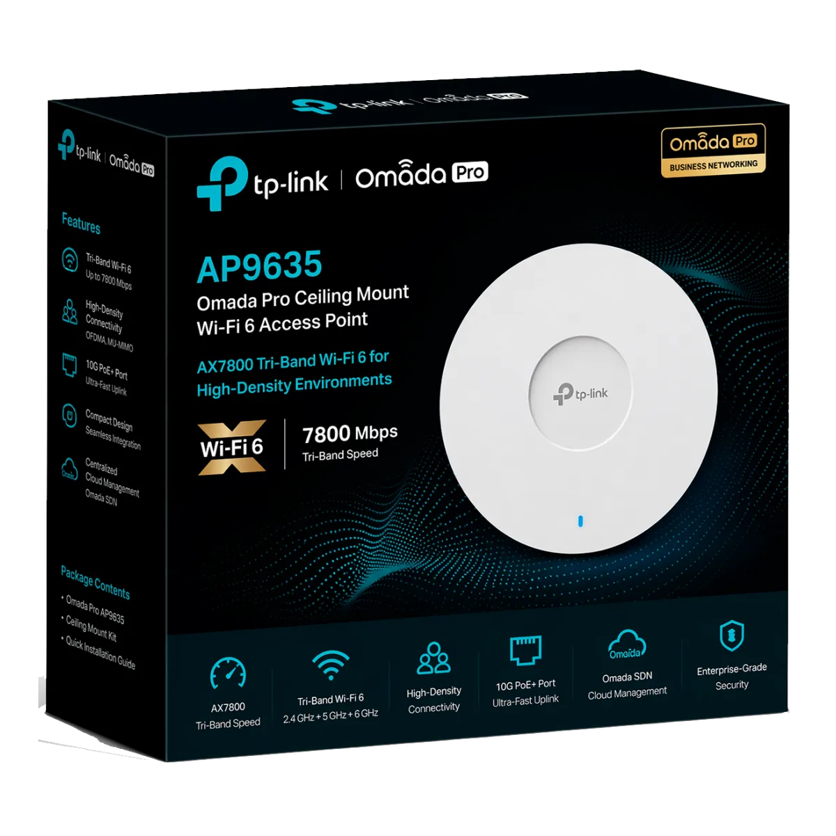 TP-Link Omada Pro AP9635 / AX1800 Гигабитная беспроводная потолочная точка доступа Wi-Fi 6