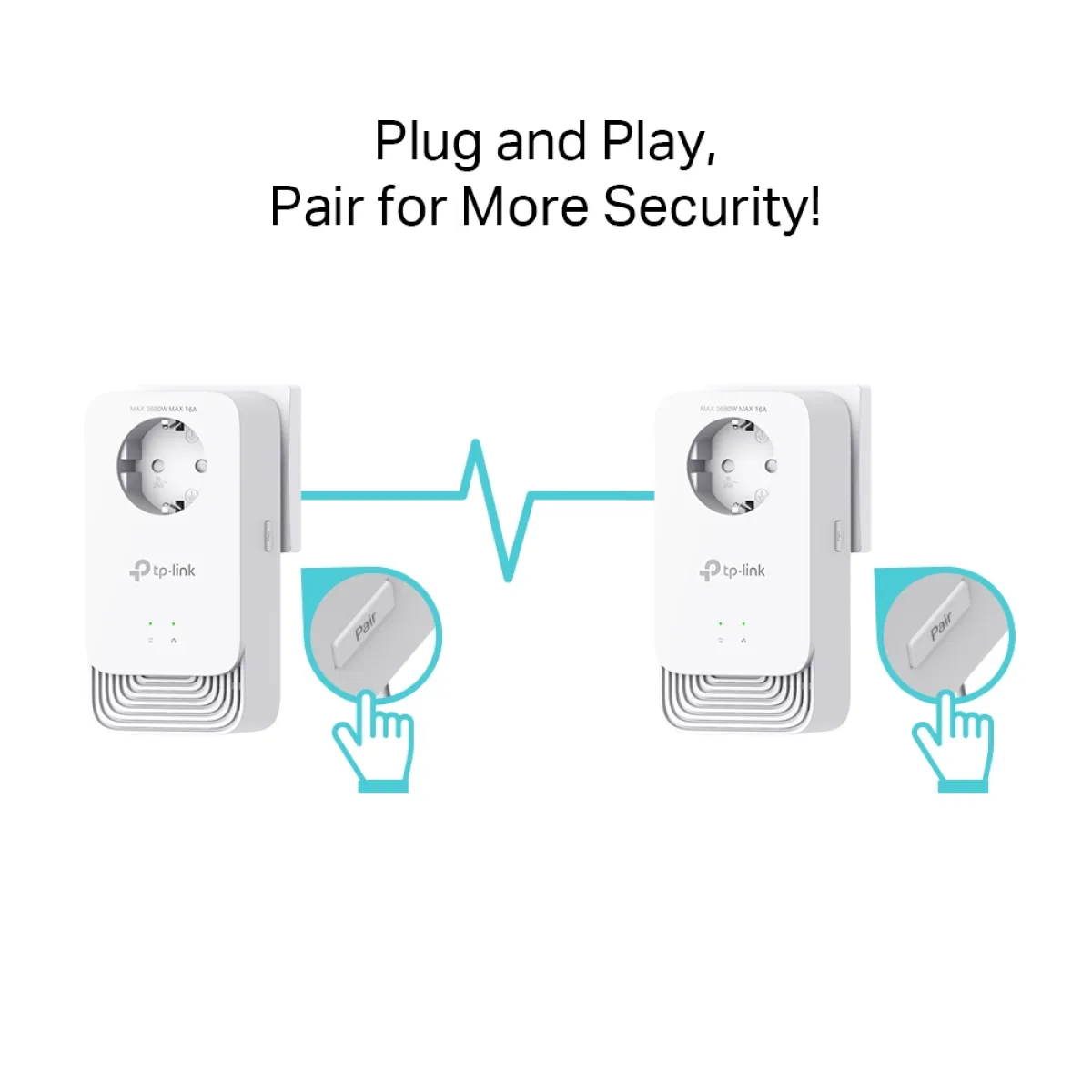 TP-Link PG2400P KIT / G.hn2400 Комплект гигабитных Powerline-адаптеров MIMO с розеткой, 2 модуля, 1428 Мбит/с