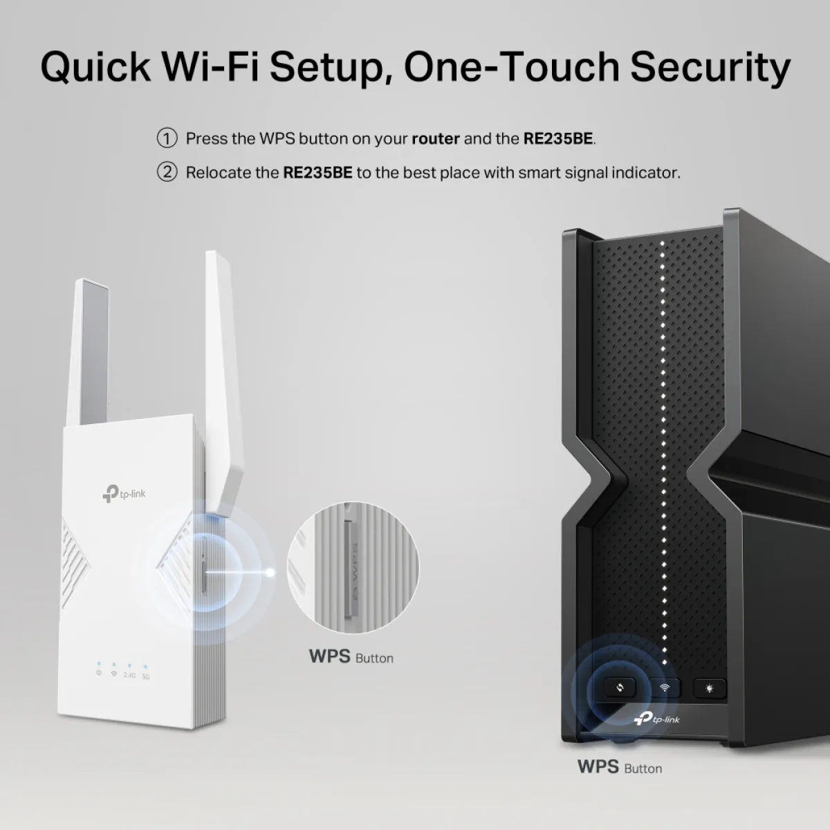 TP-Link RE235BE / BE3600 Двухдиапазонный усилитель сигнала Wi-Fi 7 с EasyMesh, MLO и портом 2.5GbE