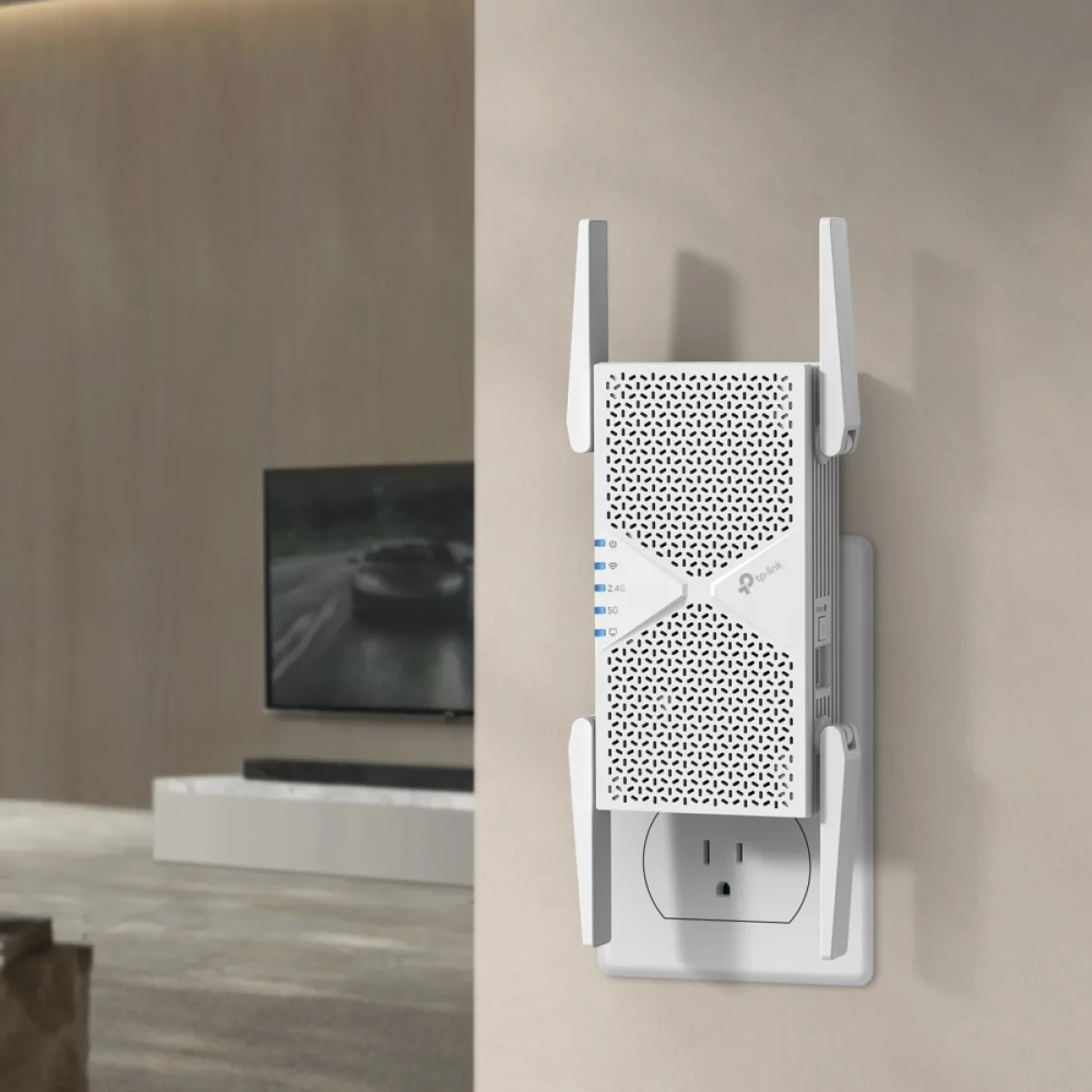 TP-Link RE405BE / BE6500 Двухдиапазонный усилитель сигнала Wi-Fi 7 с 2.5GbE, EasyMesh и MLO