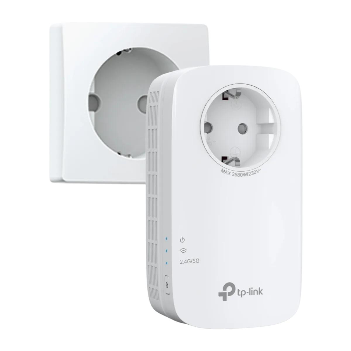TP-Link RE660X / AX1800 Двухдиапазонный усилитель сигнала Wi-Fi 6 с проходной розеткой, EasyMesh и Gigabit Ethernet