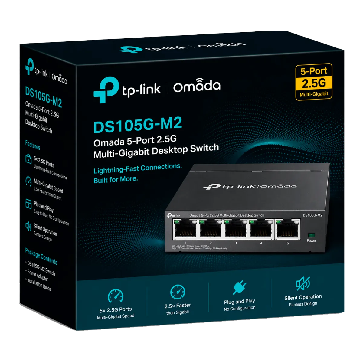 TP-Link Omada DS105G / Настольный гигабитный коммутатор с 5 портами