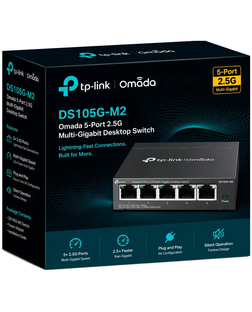 TP-Link Omada DS105G / Настольный гигабитный коммутатор с 5 портами