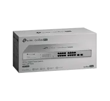 TP-Link Omada Pro S4500-16G2F / Гигабитный интеллектуальный коммутатор с 16 портами и 2 слотами SFP.