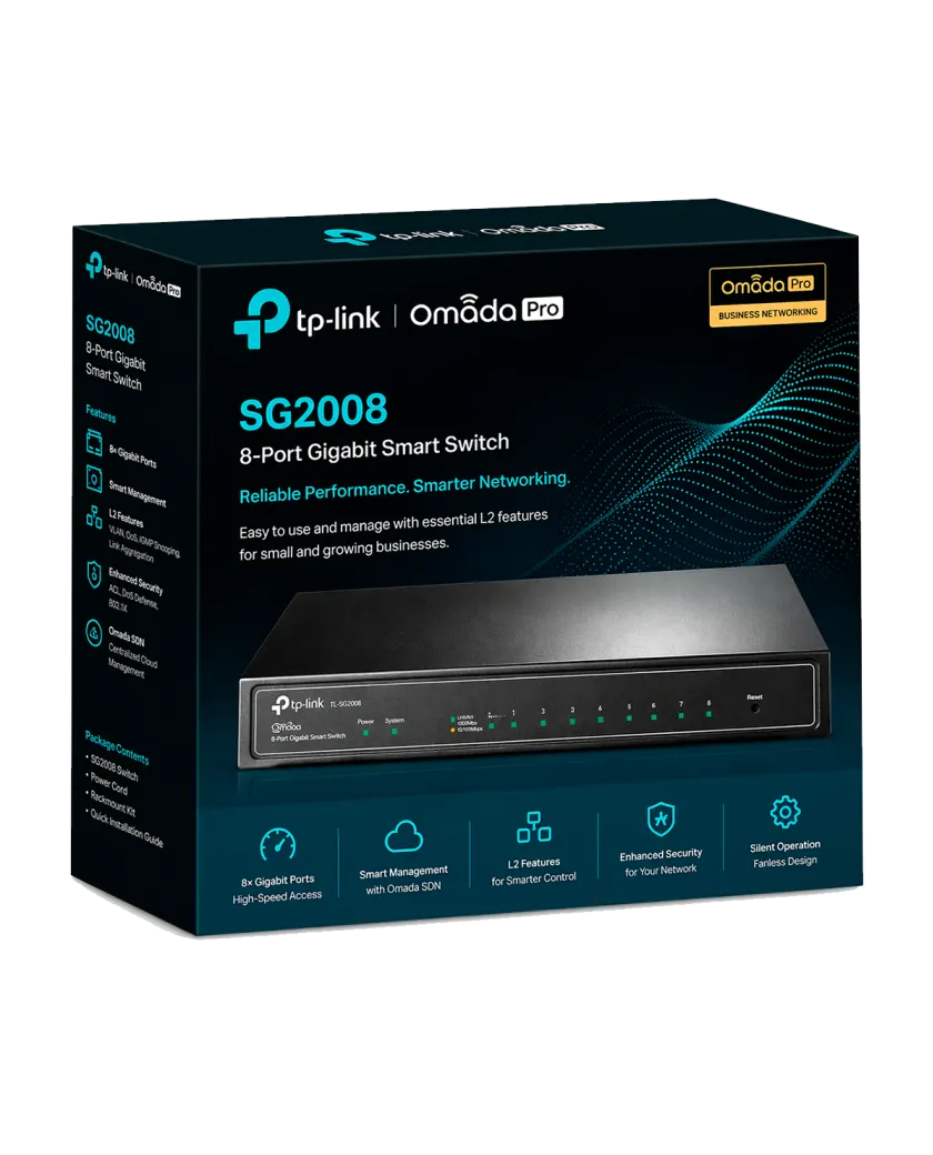 TP-Link Omada SG2008 / 8-портовый гигабитный коммутатор Smart