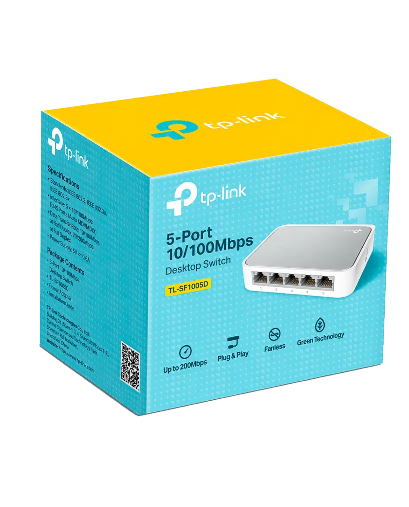 TP-Link TL-SF1005D / 5-портовый настольный коммутатор