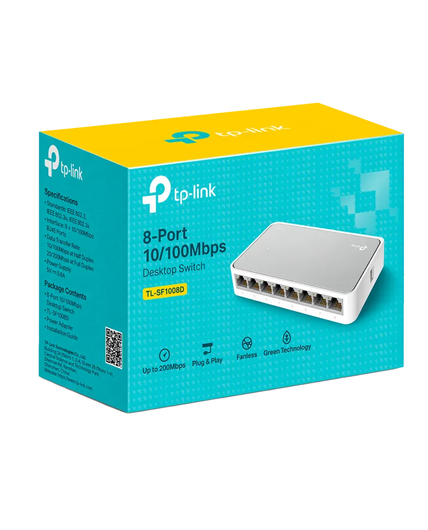 TP-Link TL-SF1008D / 8-портовый настольный коммутатор