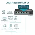 TP-Link TL-SF1008P / 8-портовый настольный коммутатор с 4-портами PoE+