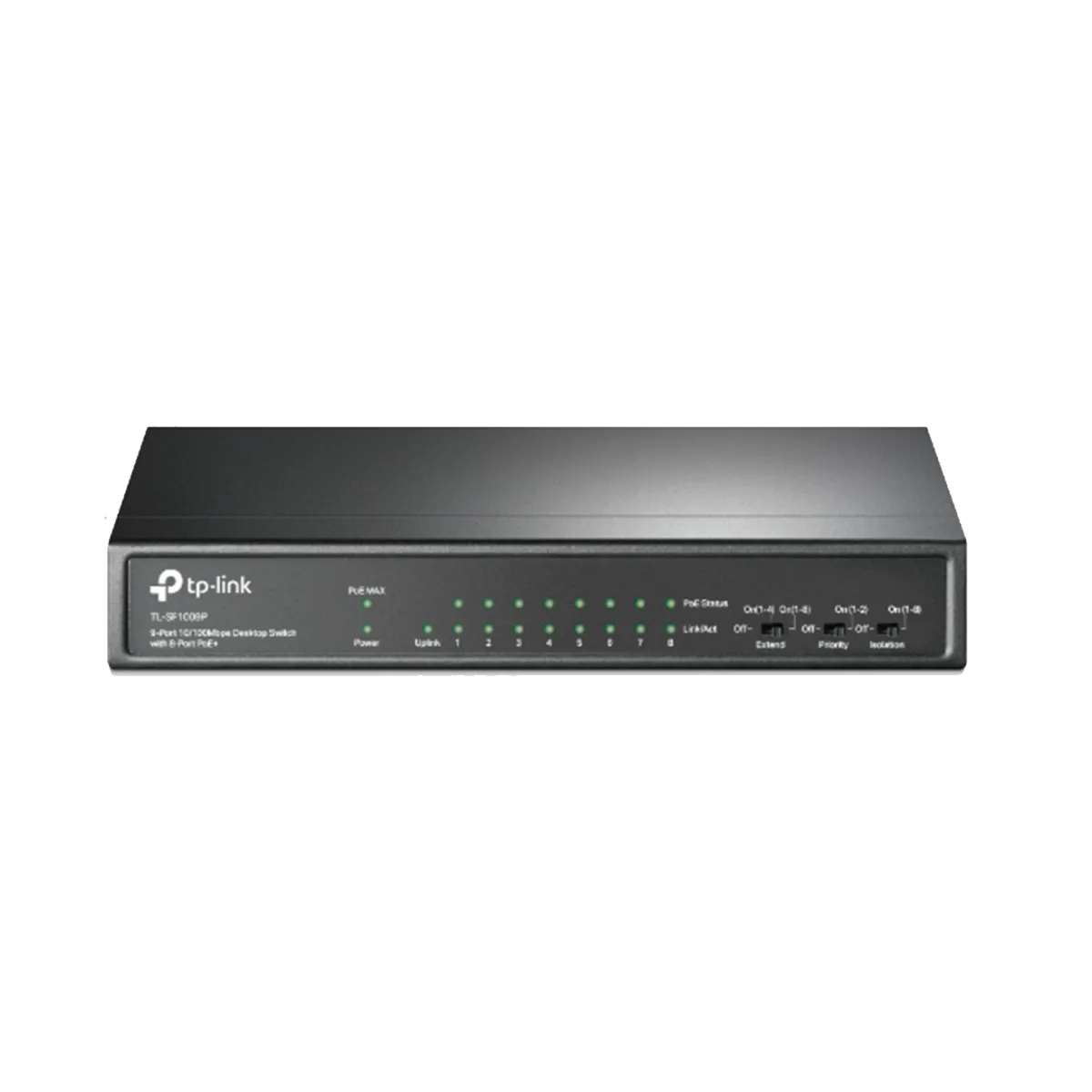 TP-Link TL-SF1009P / 9-портовый настольный коммутатор с 8-портами PoE+
