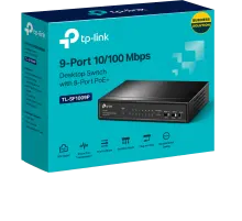 TP-Link TL-SF1009P / 9-портовый настольный коммутатор с 8-портами PoE+