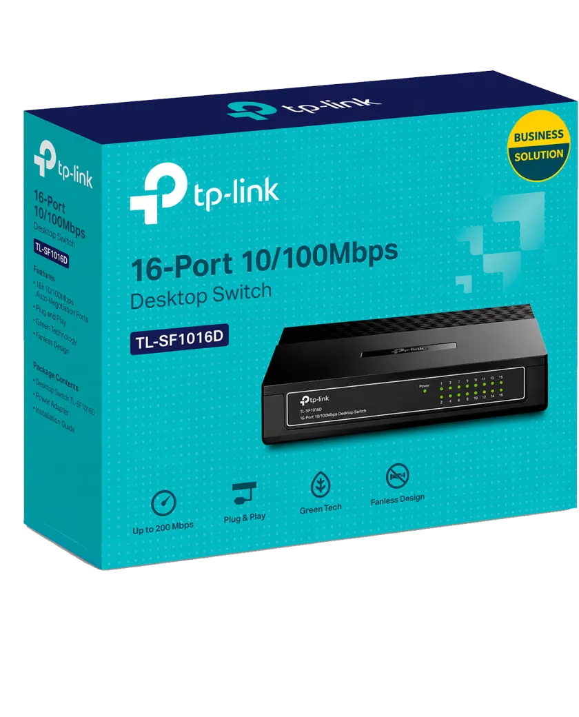 TP-Link TL-SF1016D / 16-портовый настольный коммутатор 