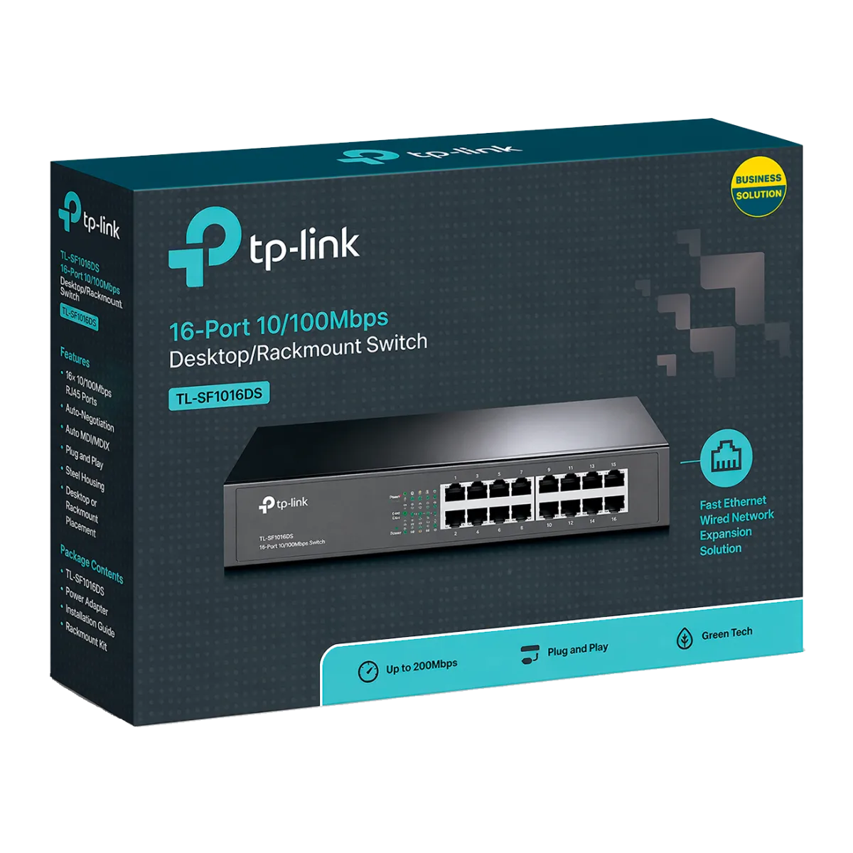 TP-Link TL-SF1016DS / 16-портовый коммутатор (настольный/ монтируемый в стойку)