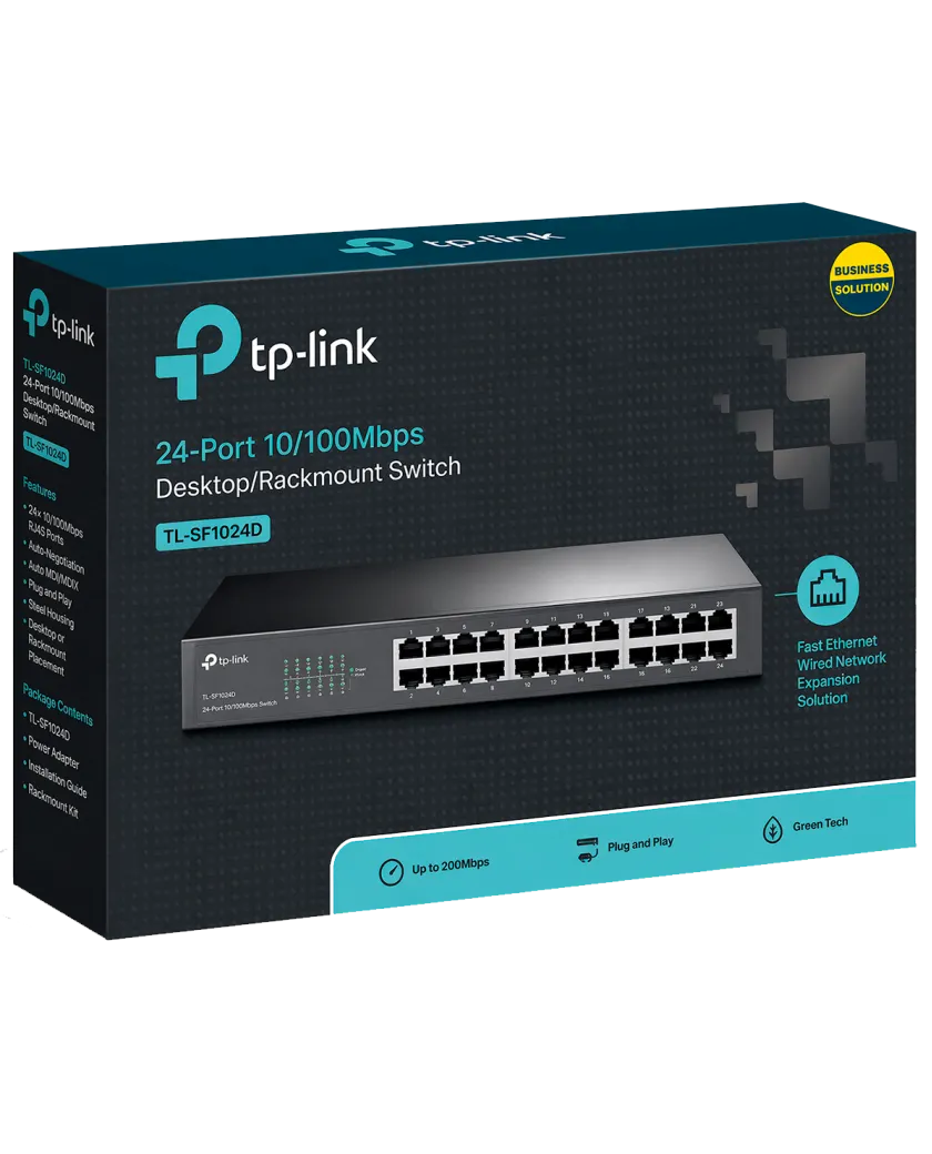 TP-Link TL-SF1024D / 24-портовый коммутатор (настольный/ монтируемый в стойку)
